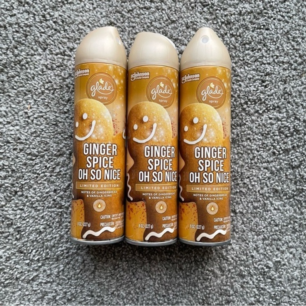 Glade Spray Air Freshener Ginger Spice Oh So Nice Limited Edition Holiday x 3